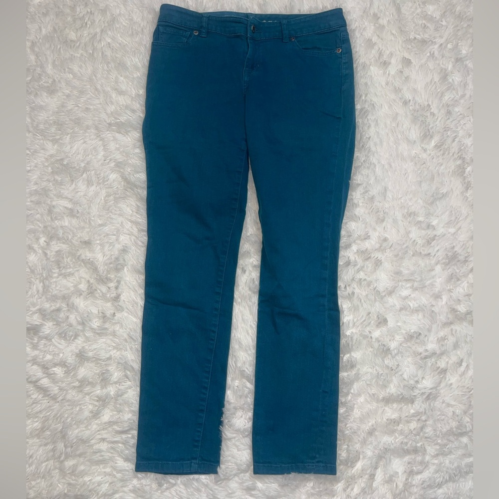 The Limited 678 turquoise blue denim skinny jeans pants woman’s size 8